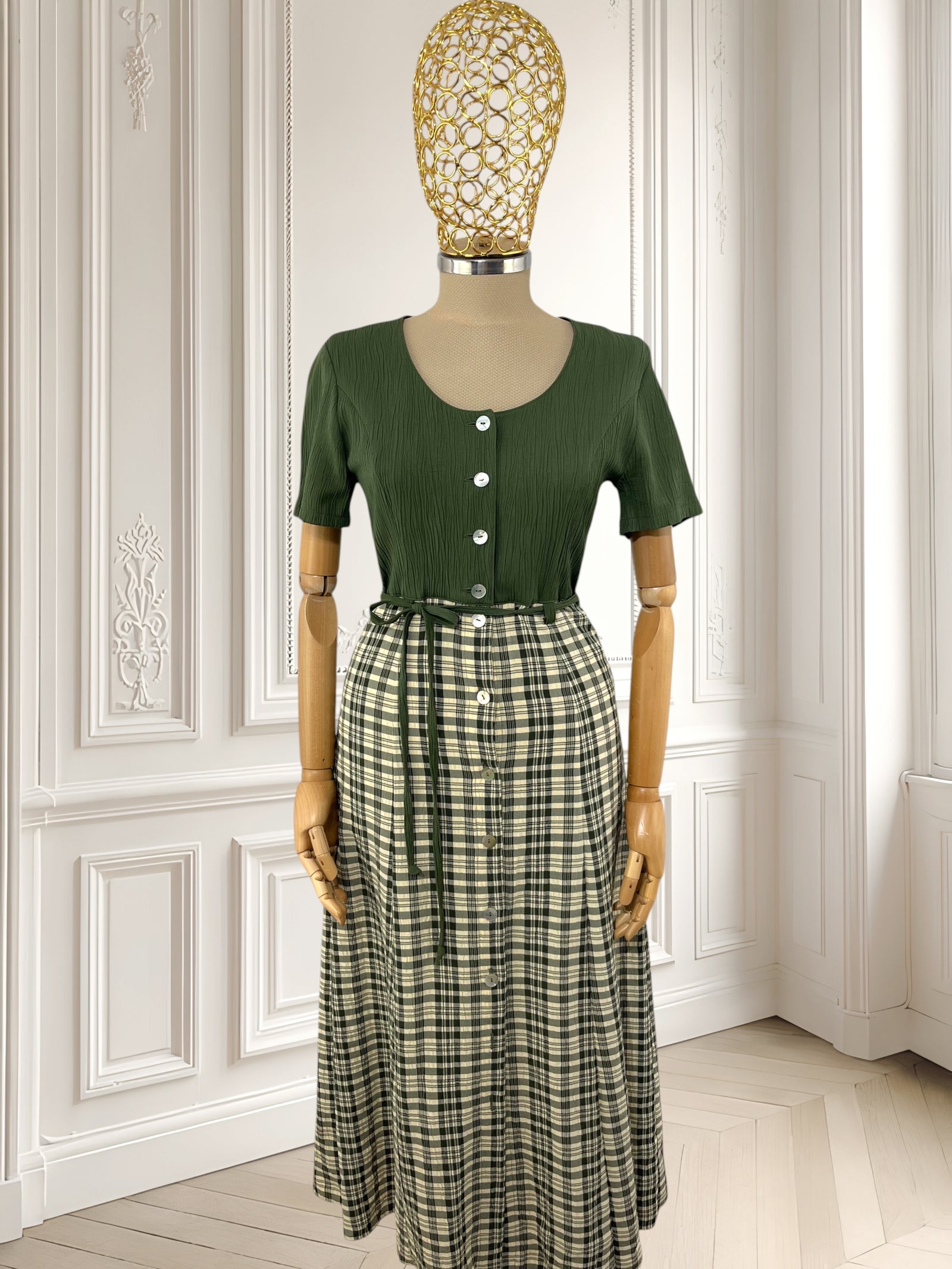 Rochie vintage din amestec de vâscoză mărimea S