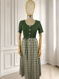 Rochie vintage din amestec de vâscoză mărimea S