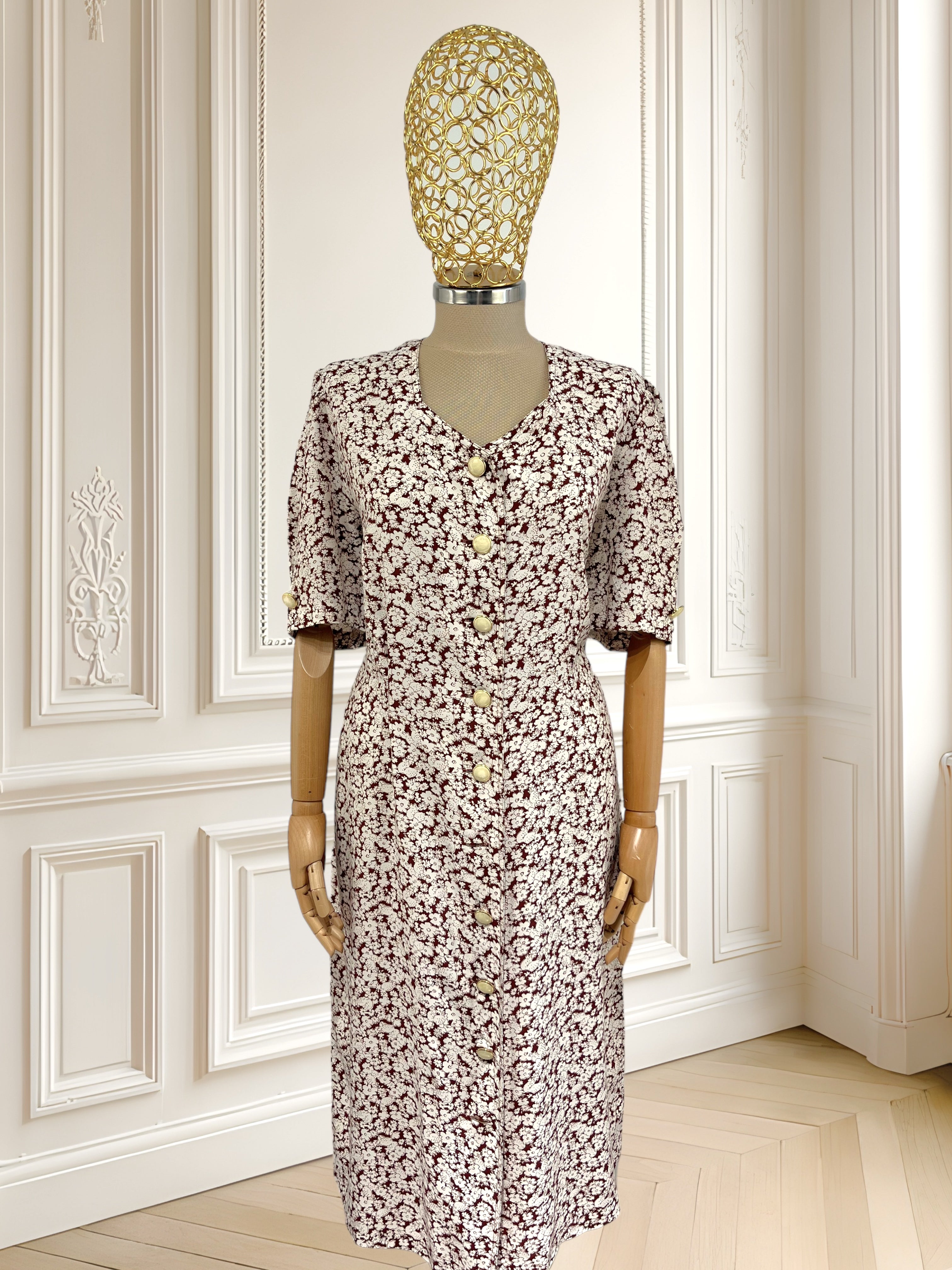 Rochie vintage din vâscoză mărimea XL
