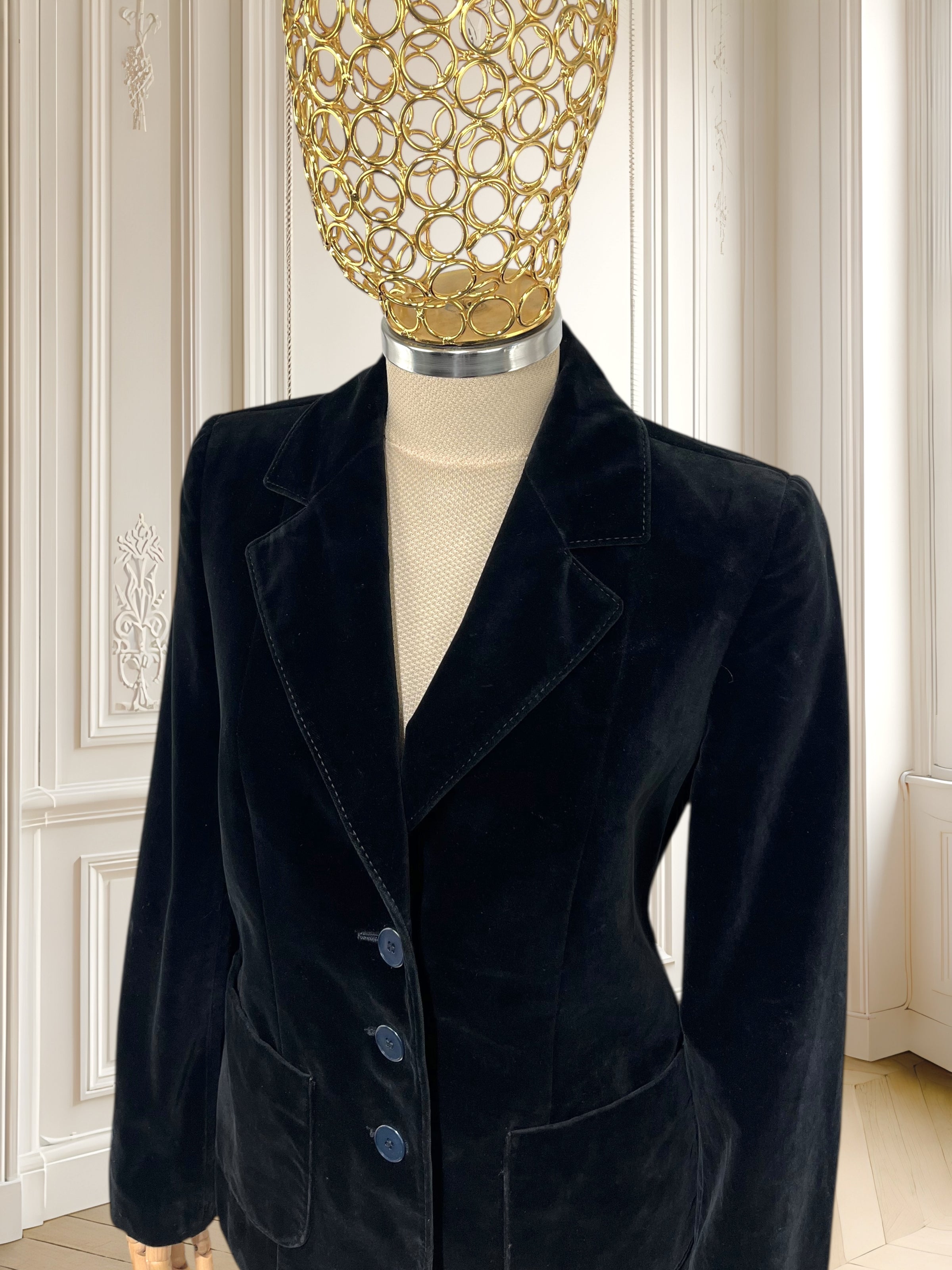 Sacou vintage din catifea potrivit pentru S/M