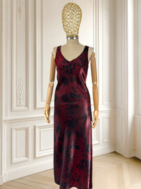 Rochie vișinie din vâscoză mărimea M