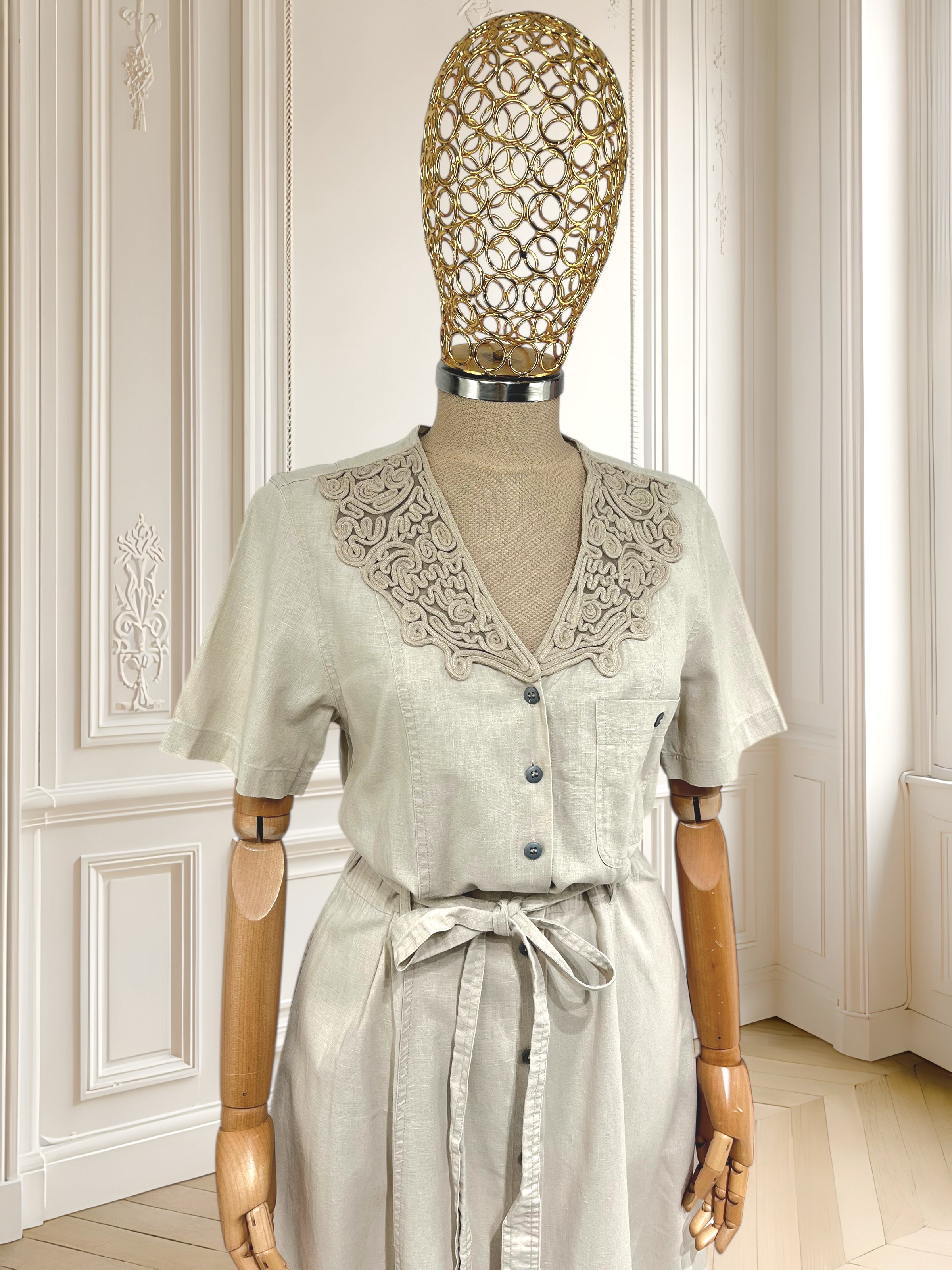 Rochie vintage din bumbac și in mărimea M