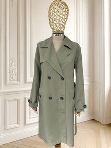 Trench coat din amestec de vâscoză potrivit pentru M/L