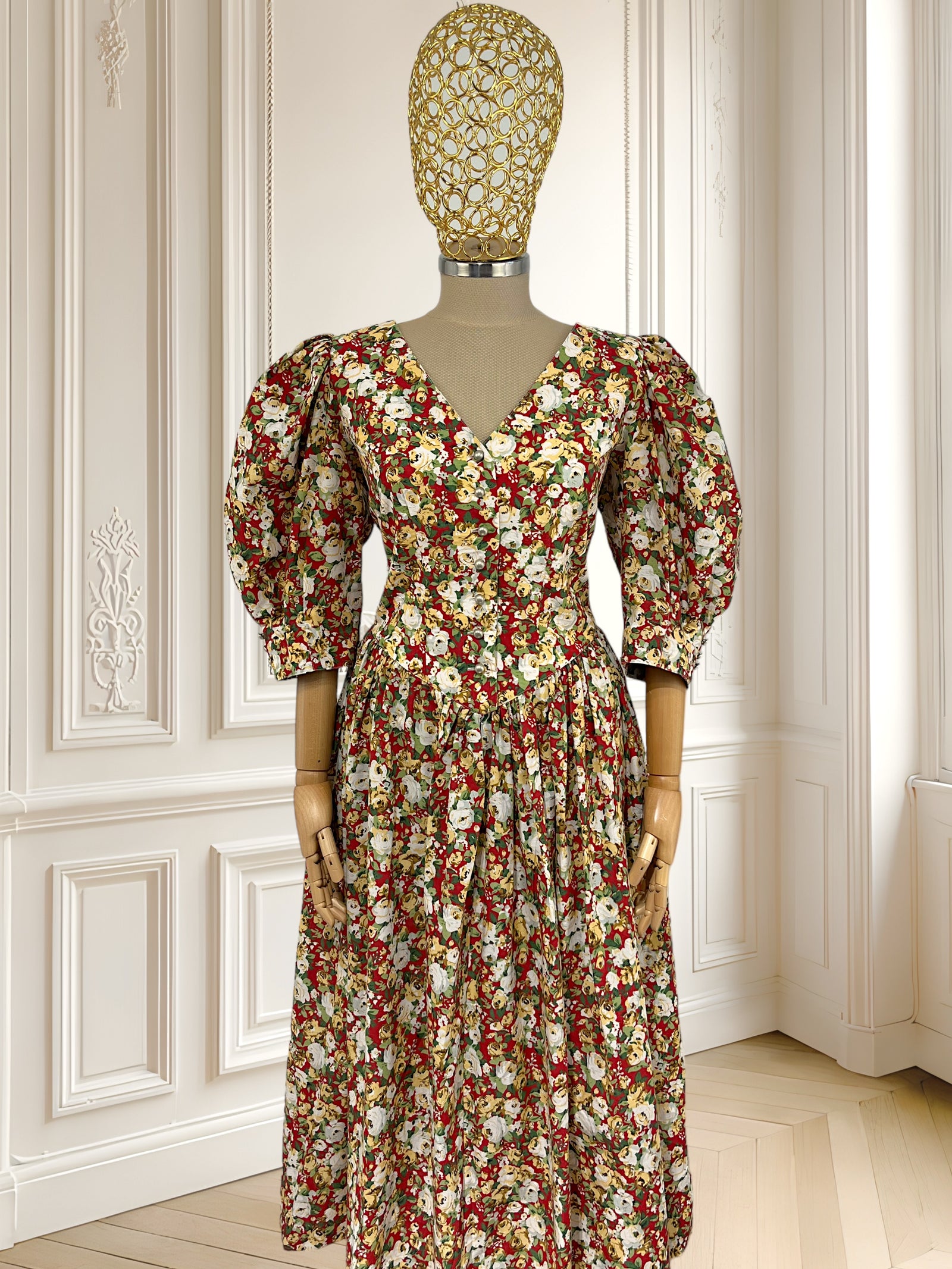 Rochie vintage cu print floral mărimea M
