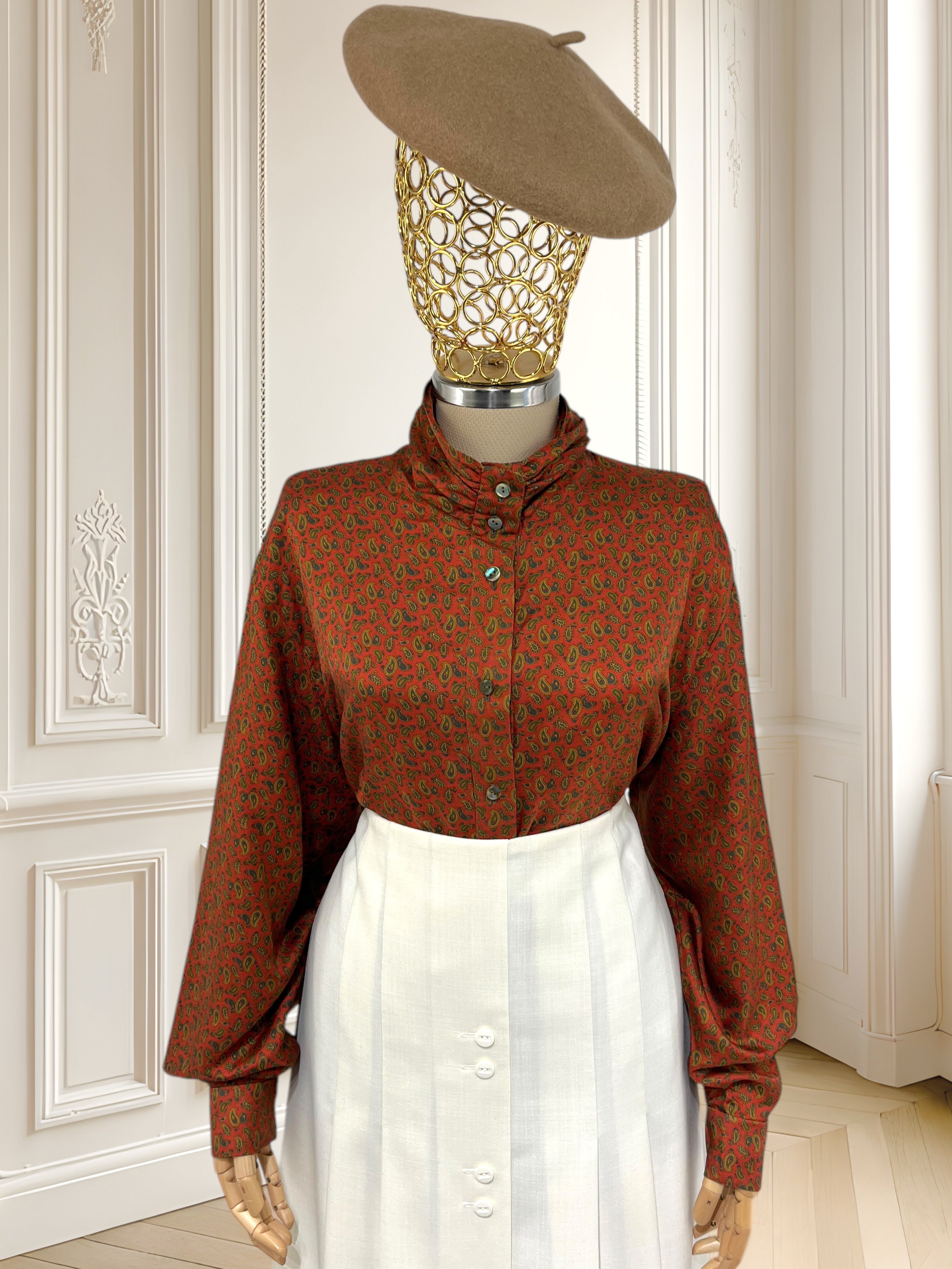 Cămașă vintage din mătase naturală mărimea XL