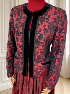 Sacou vintage din brocart sidefat potrivit pentru M/L