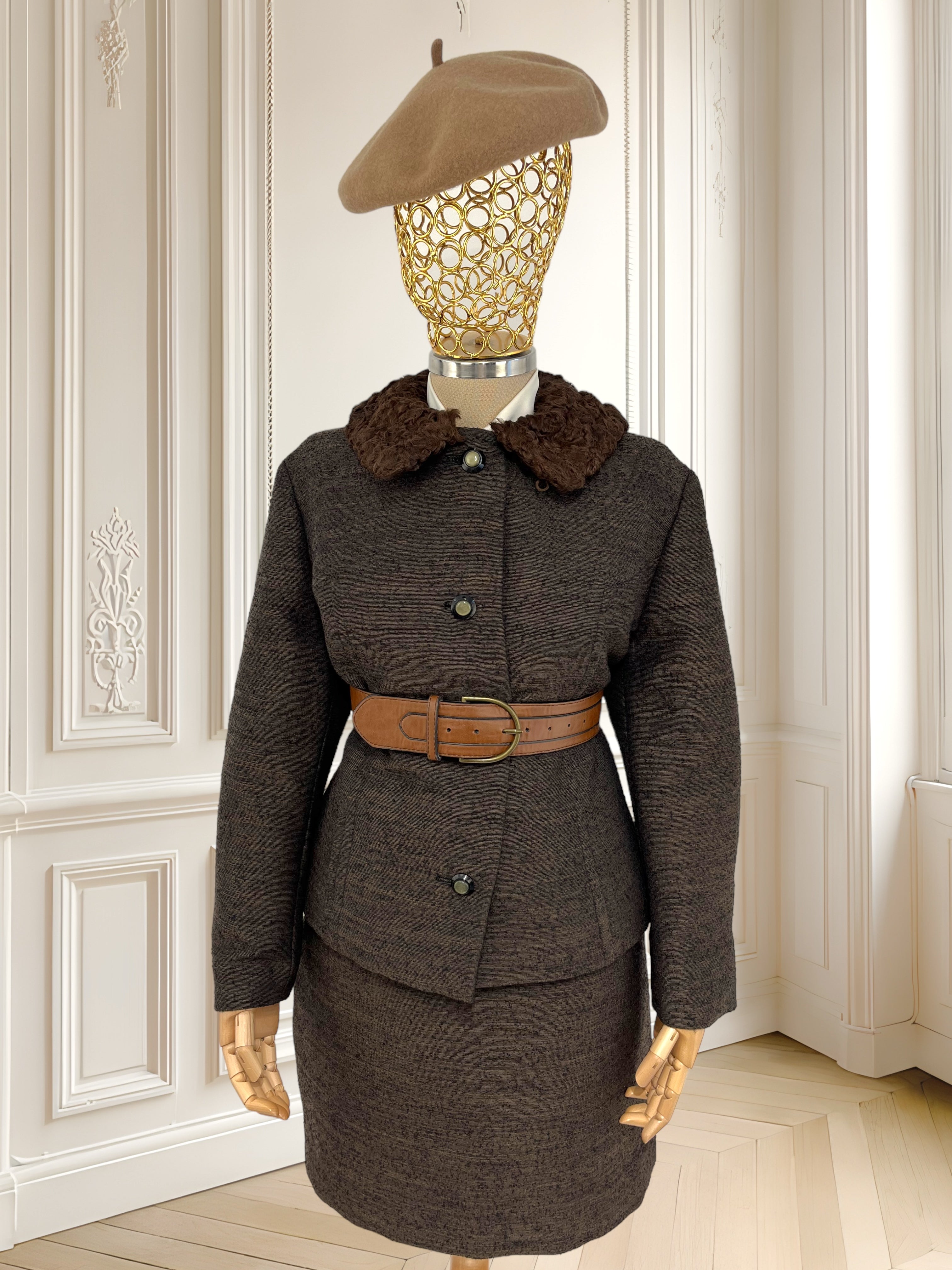 Costum vintage din lână mărimea M
