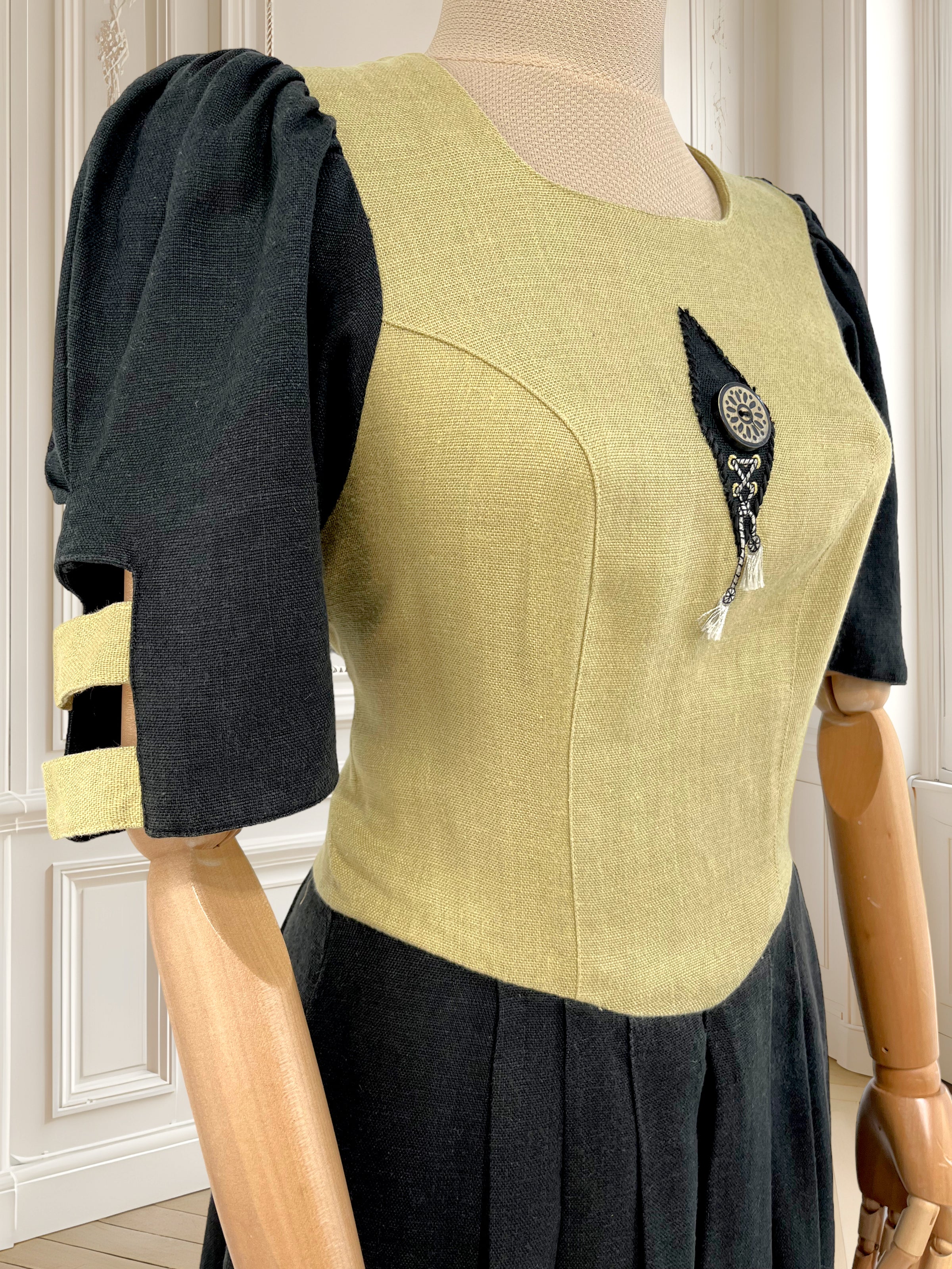 Rochie vintage din in mărimea M