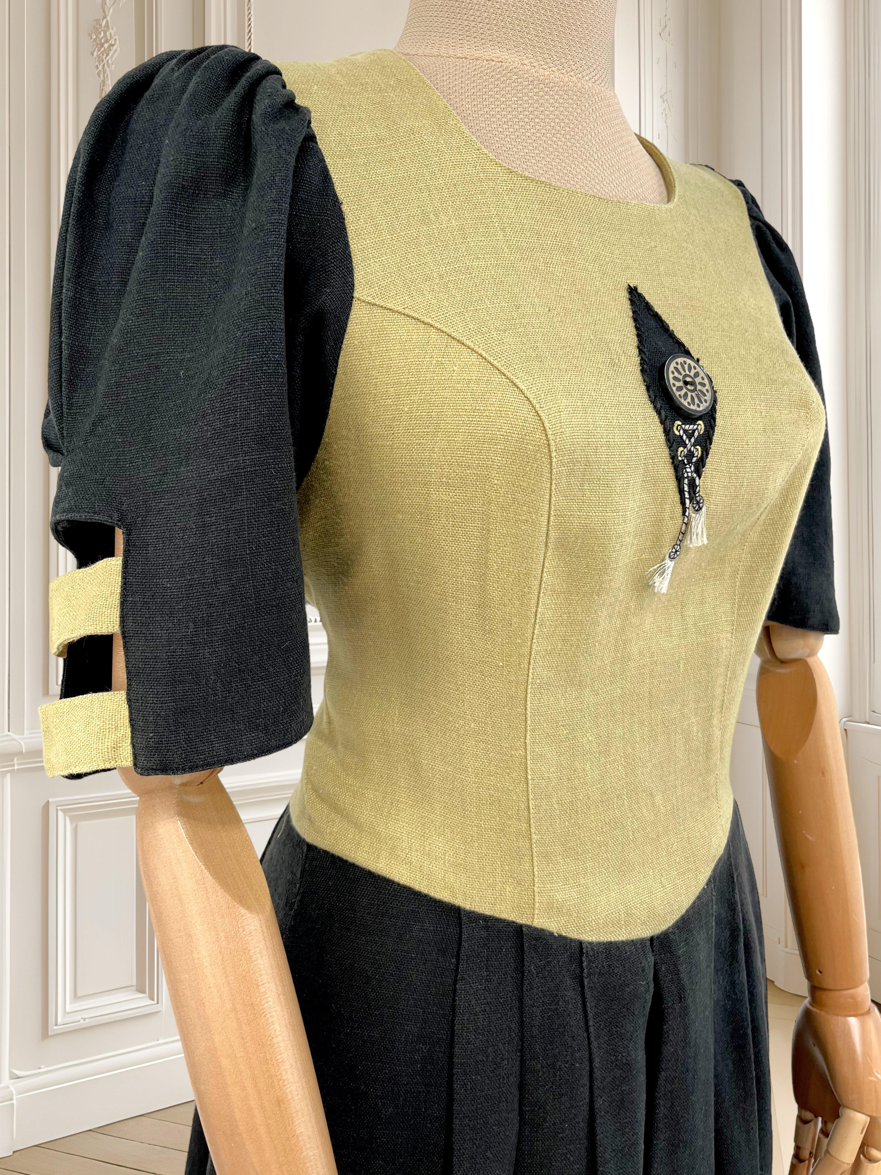 Rochie vintage din in mărimea M