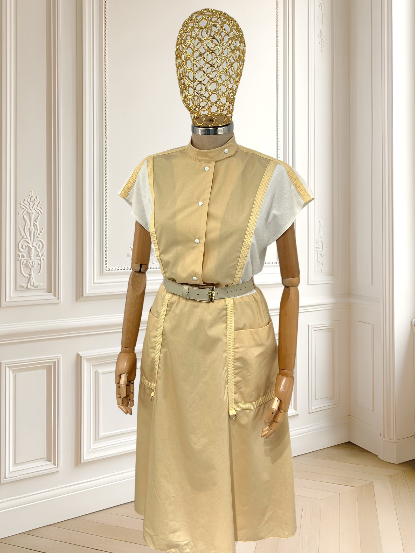 Rochie vintage din amestec de bumbac mărimea M