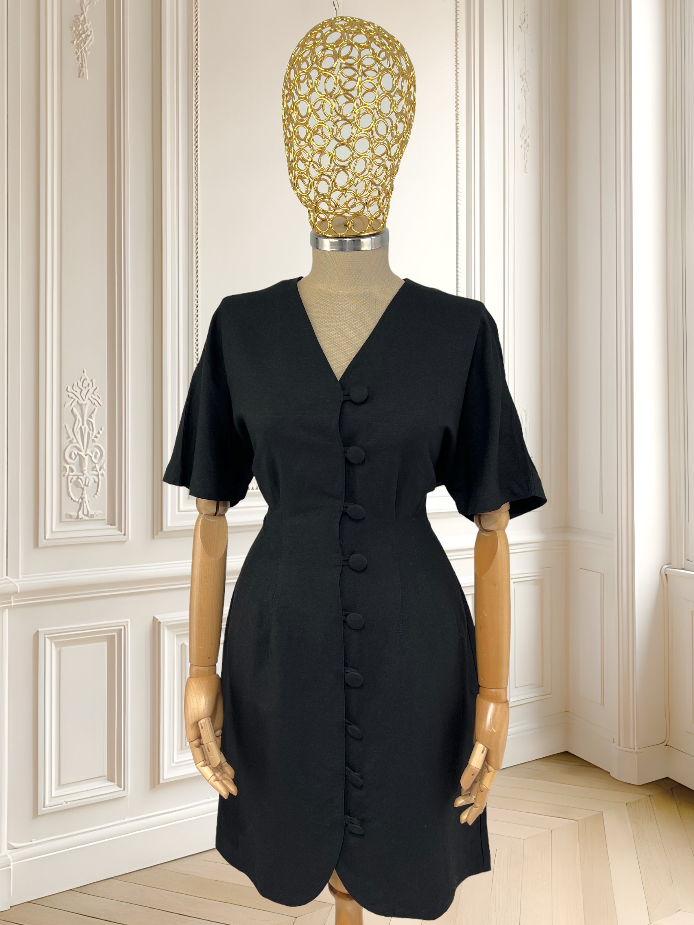 Rochie neagră din vâscoză și in mărimea M