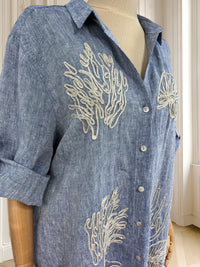 Rochie tip cămașă din in potrivită pentru L/XL