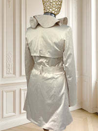 Trench coat italienesc cu efect perlat mărimea S