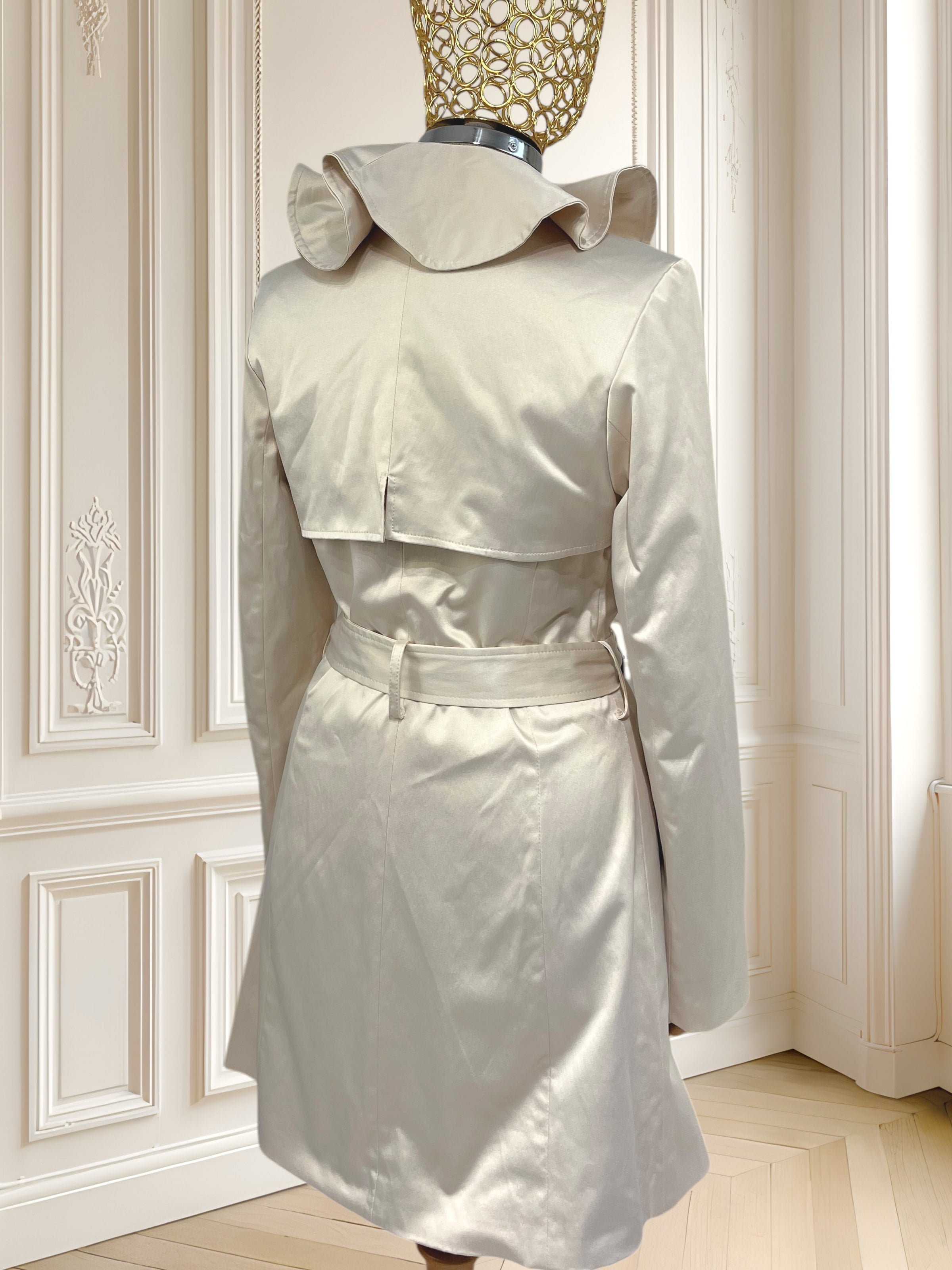 Trench coat italienesc cu efect perlat mărimea S