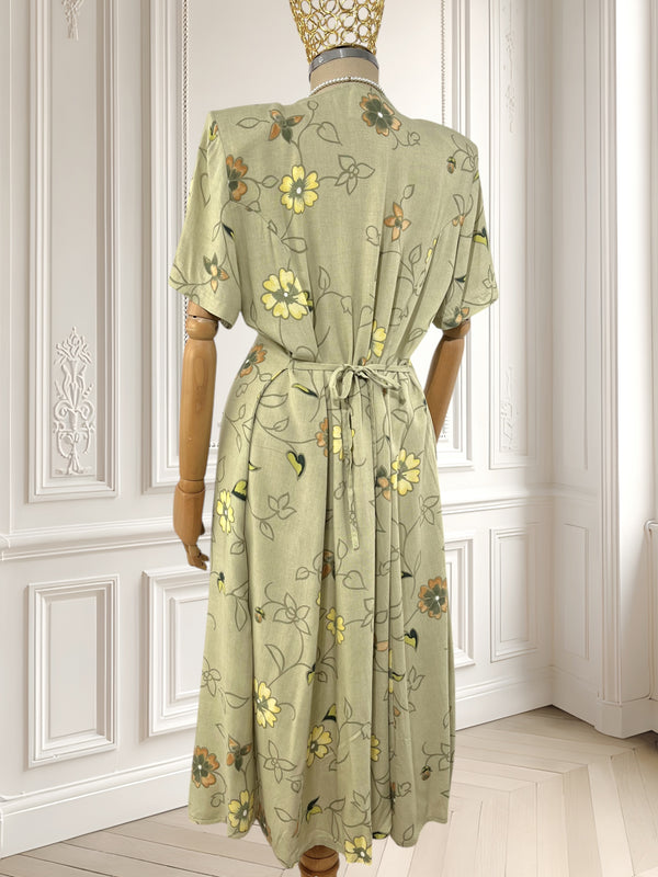 Rochie vintage din vâscoză mărimea XL
