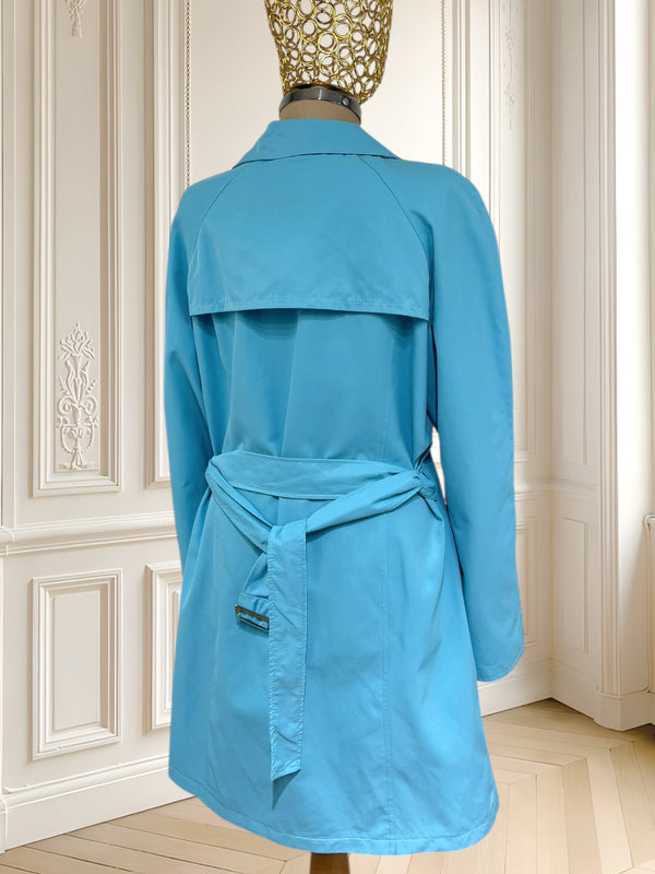 Trench coat turcoaz potrivit pentru M/L