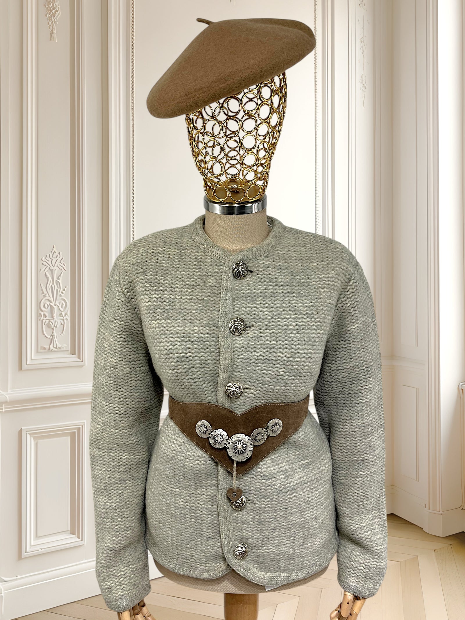 Cardigan vintage din lână pură mărimea L