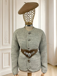 Cardigan vintage din lână pură mărimea L