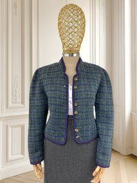 Sacou vintage din amestec de mohair mărimea M