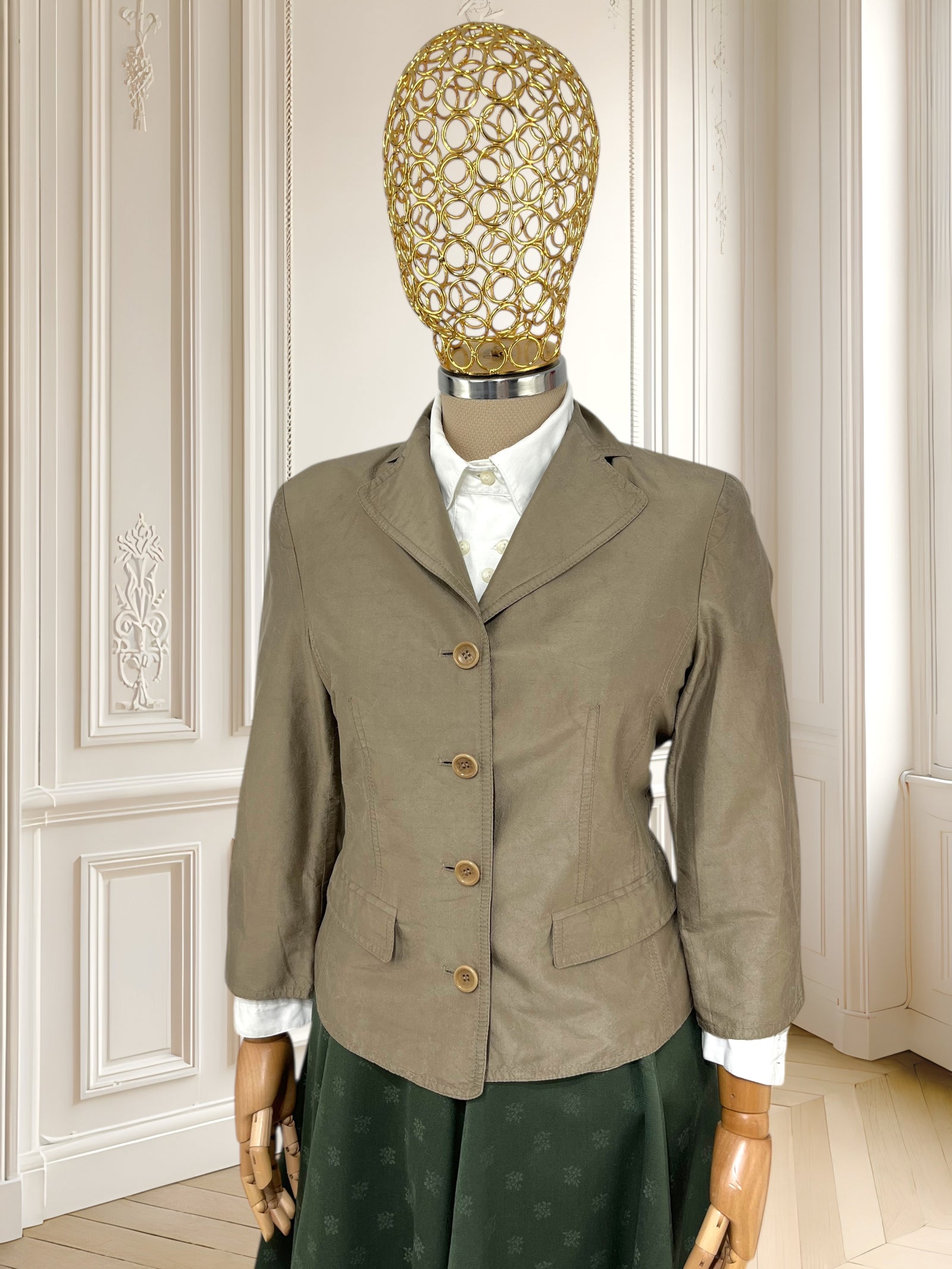 Sacou vintage din mătase mărimea S