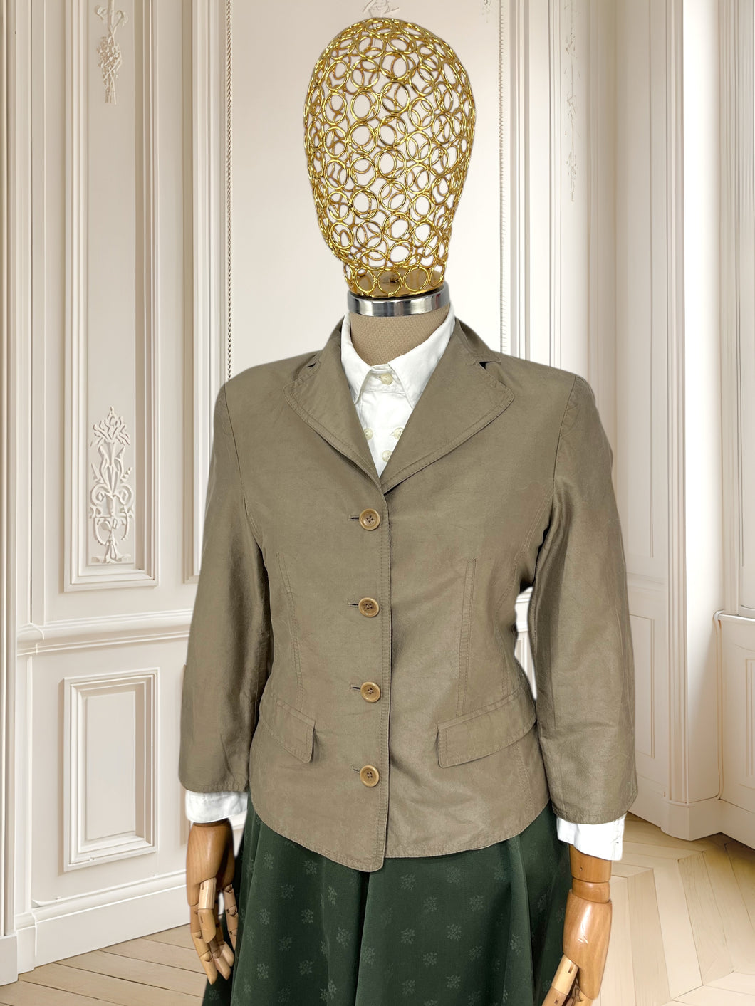 Sacou vintage din mătase mărimea S