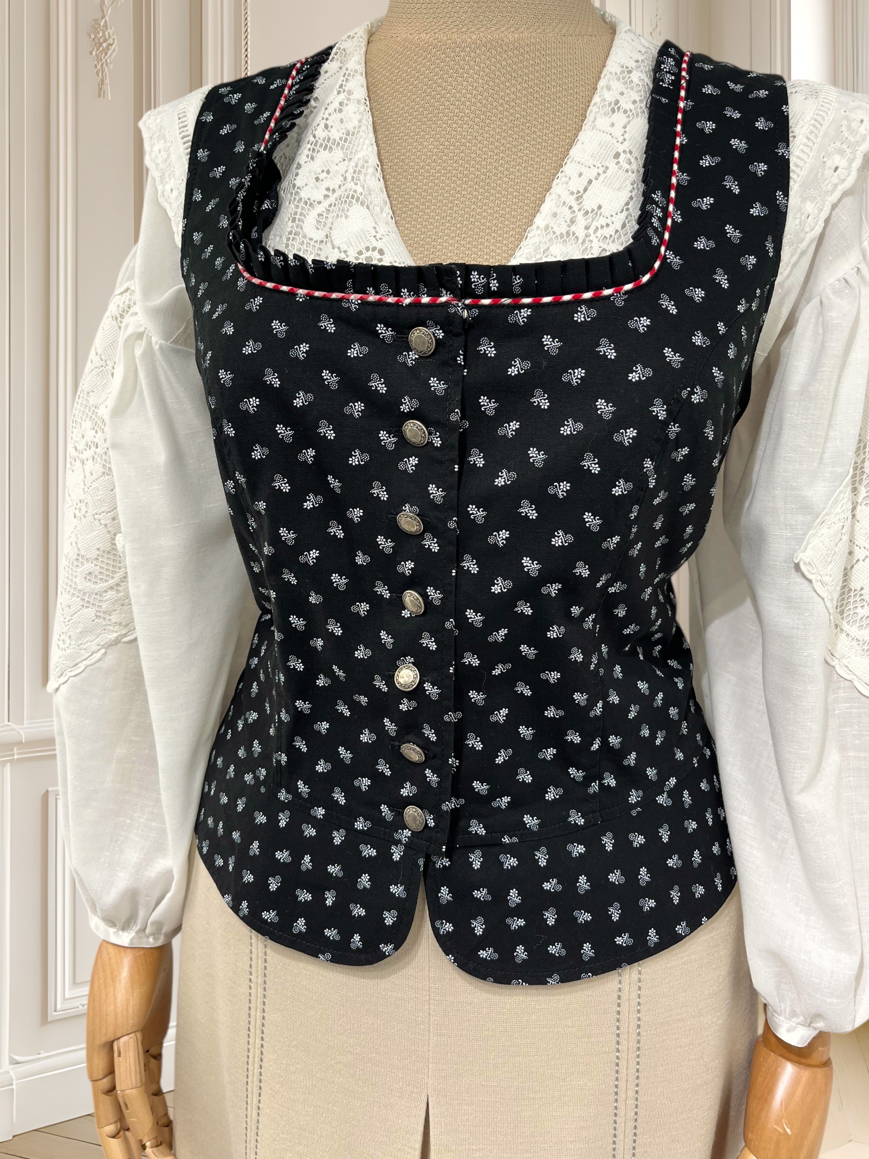 Corset vintage din bumbac mărimea L