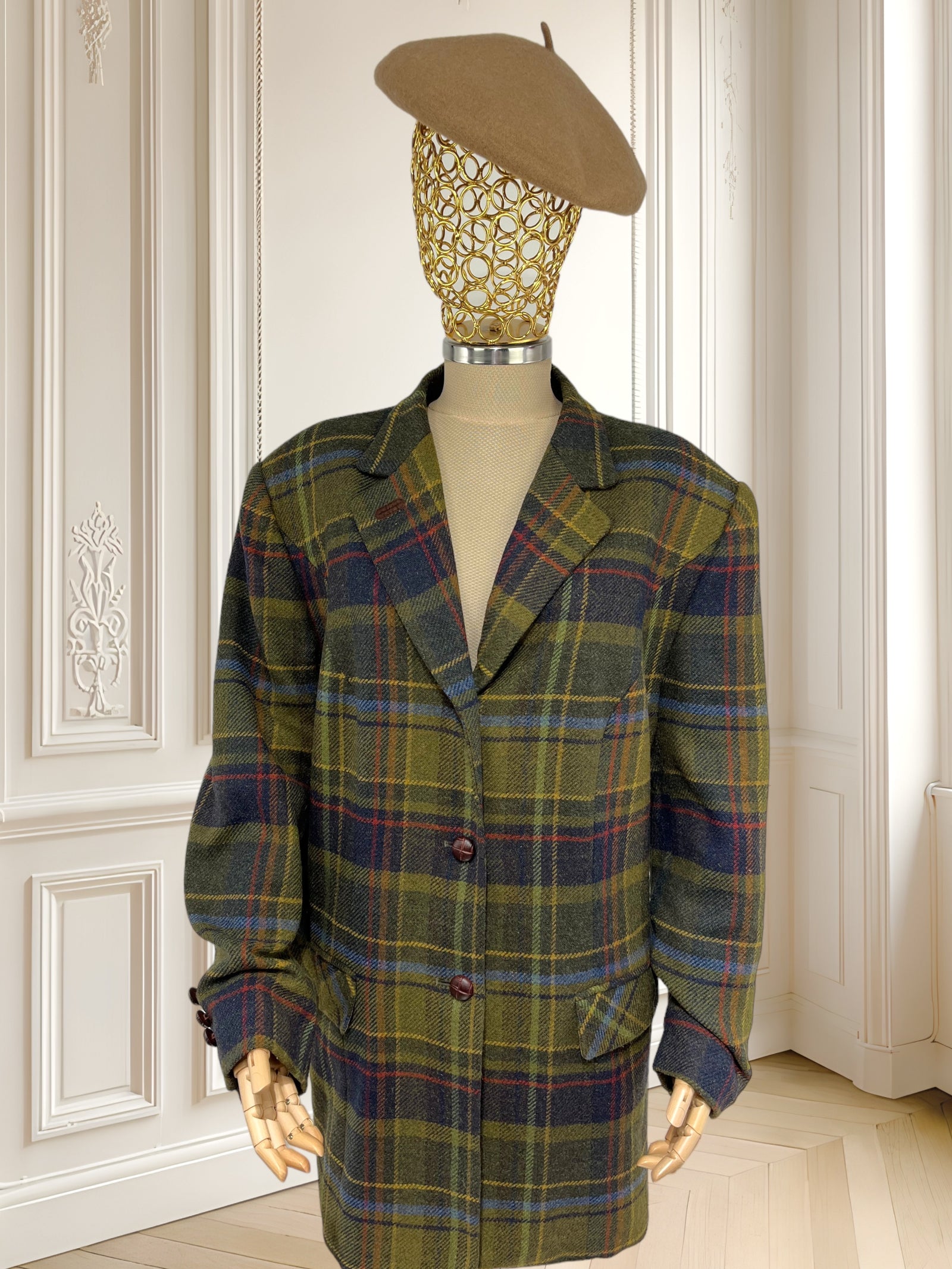 Sacou vintage din amestec de lână mărimea XL