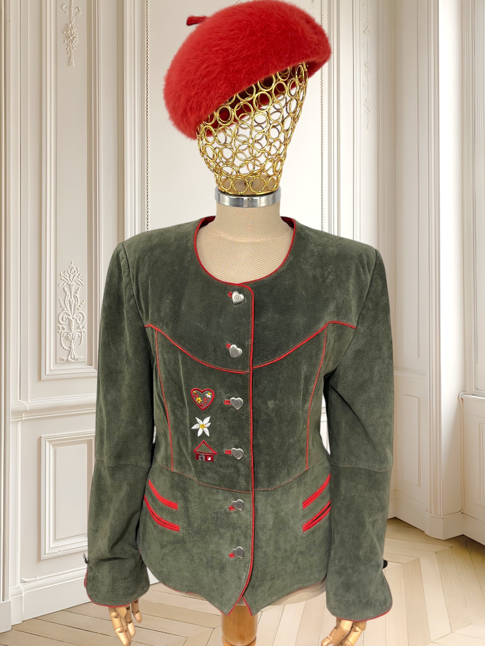 Jachetă vintage din piele naturală mărimea L