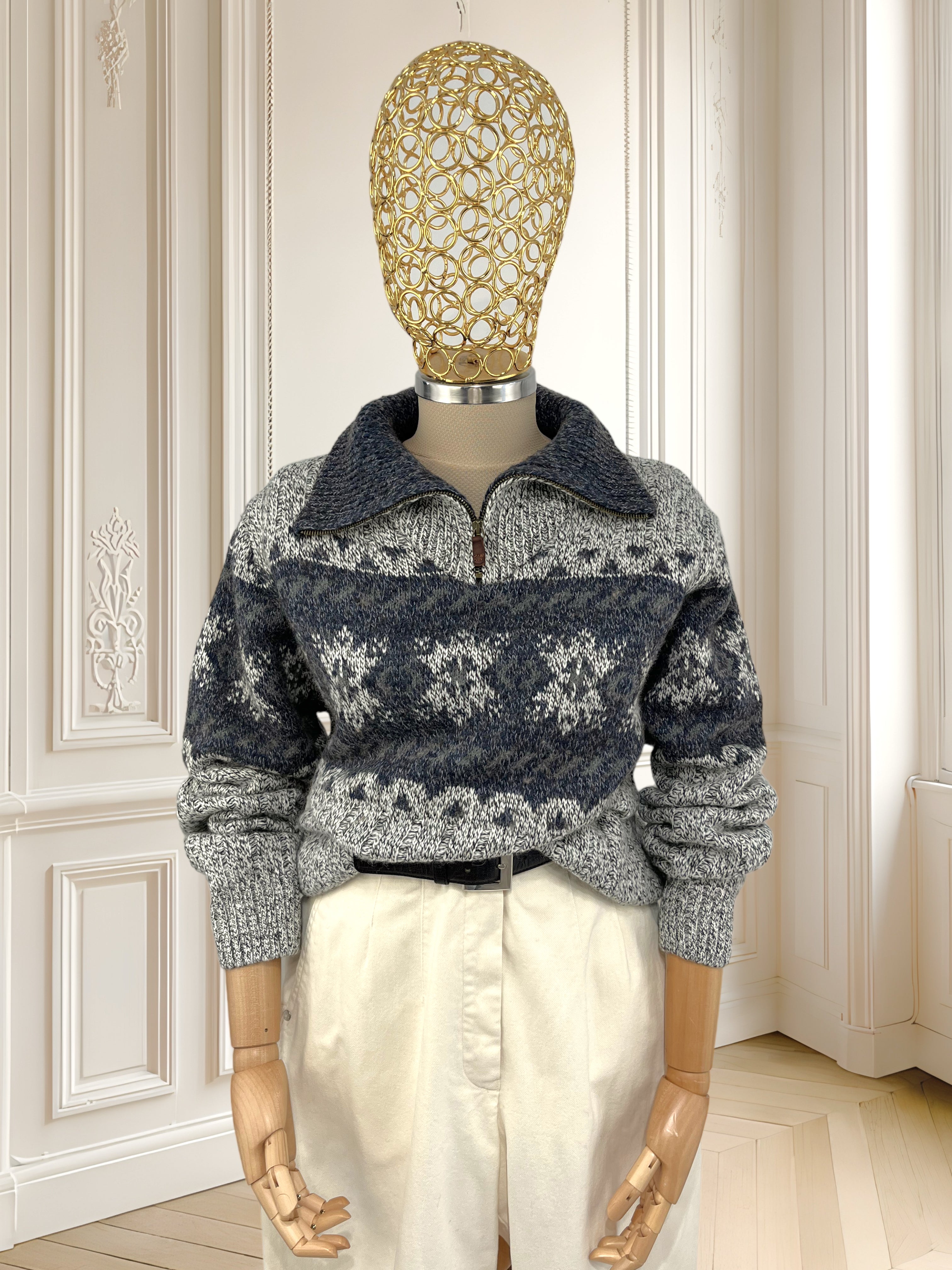 Pulover vintage din amestec de lână mărimea M