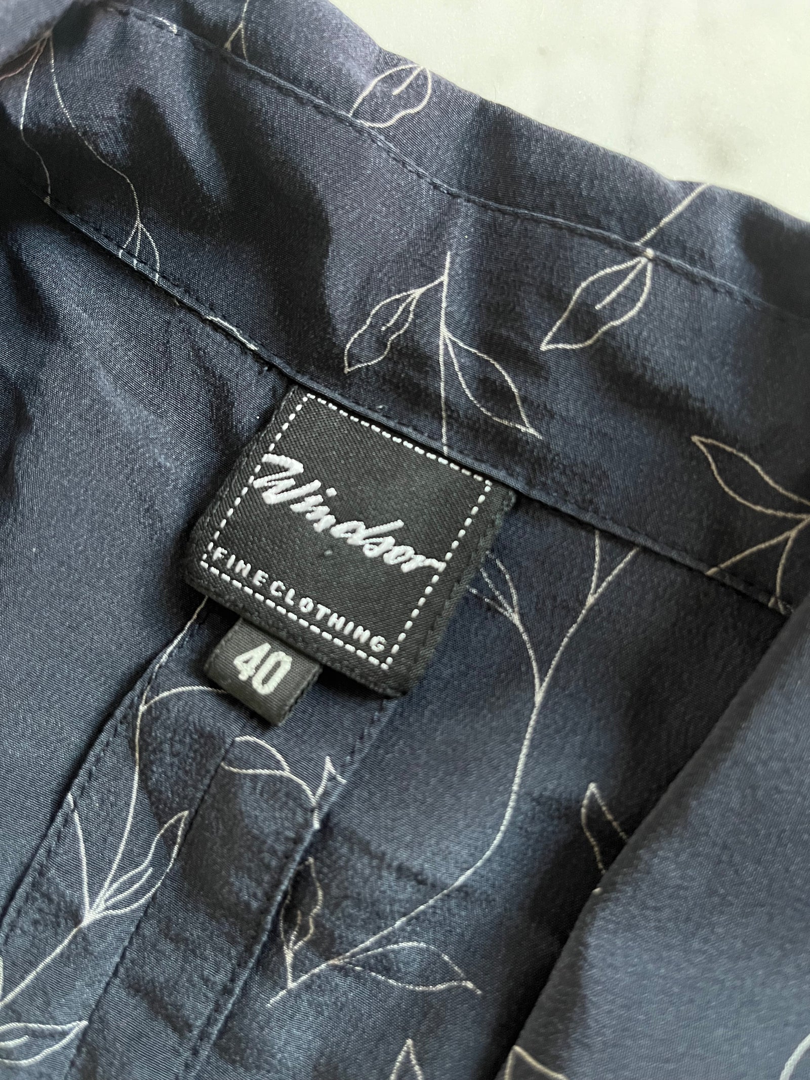 Rochie bleumarin din mătase naturală potrivită pentru M/L