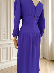 Rochie vintage din voal cu pietricele aplicate mărimea L