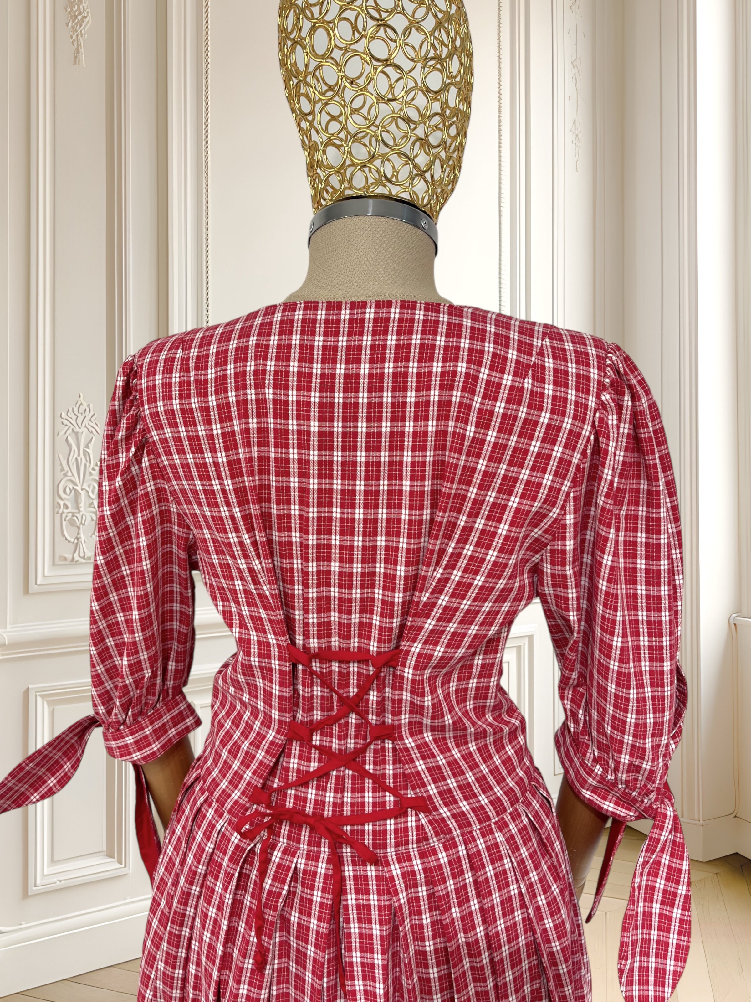Rochie vintage în carouri mărimea M