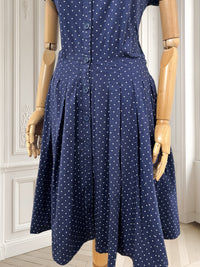 Rochie bleumarin cu buline mărimea M