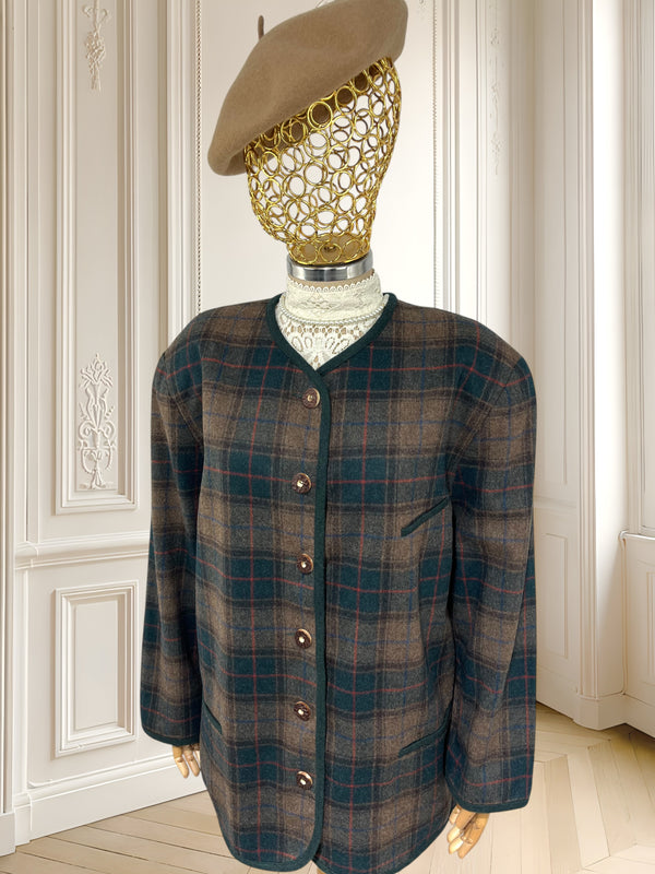 Sacou vintage din lână și alpaca mărimea XXL