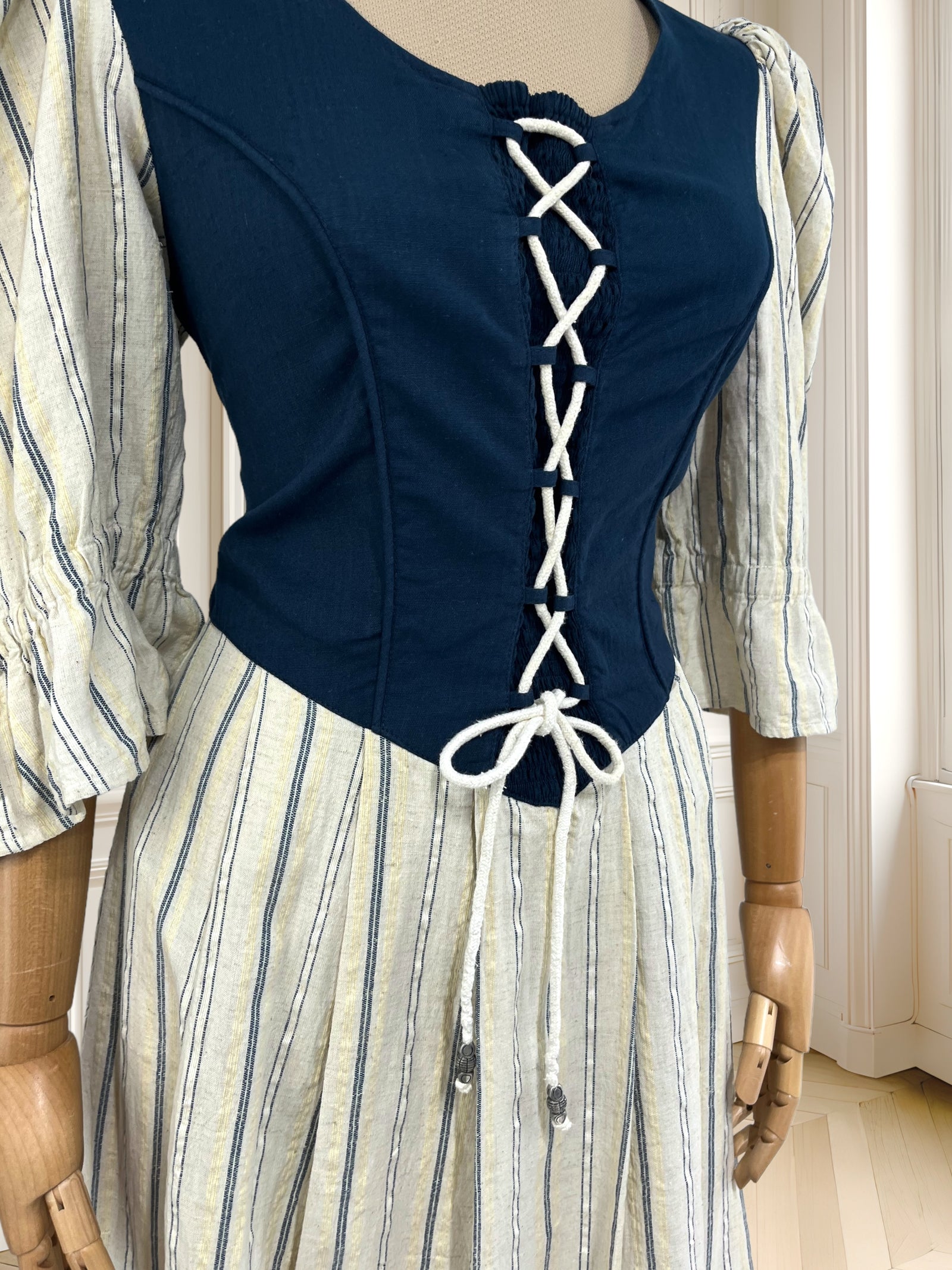Rochie vintage din bumbac și in mărimea L