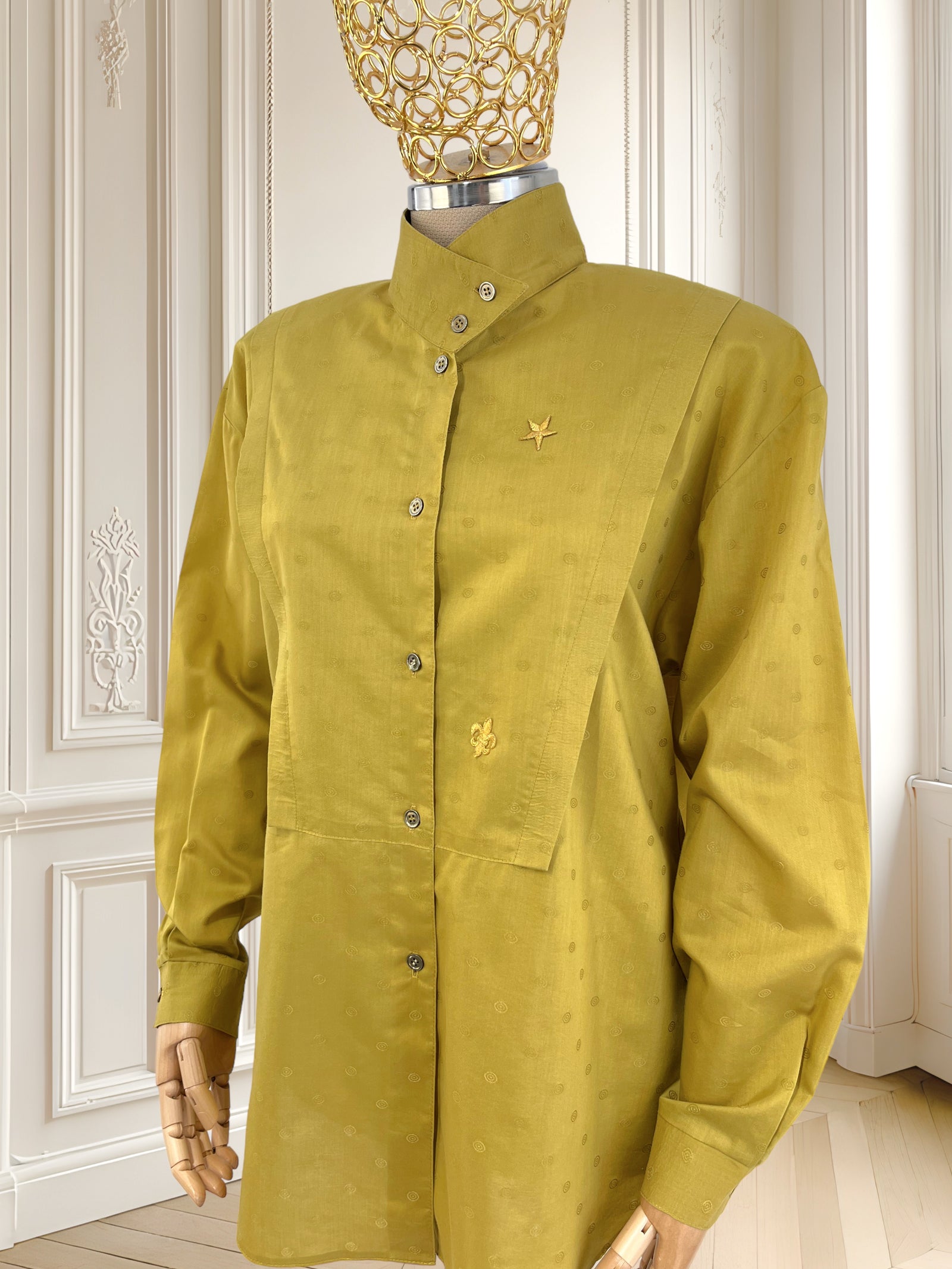 Cămașă vintage muștar potrivită pentru L/XL