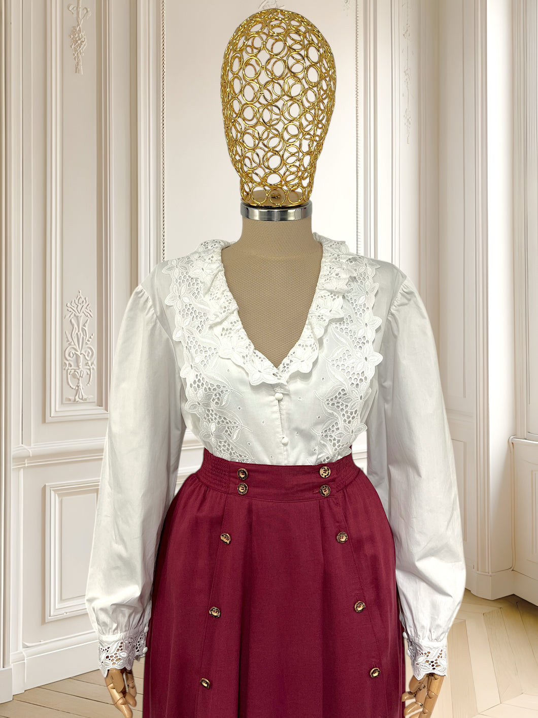 Cămașă vintage cu broderie mărimea XL