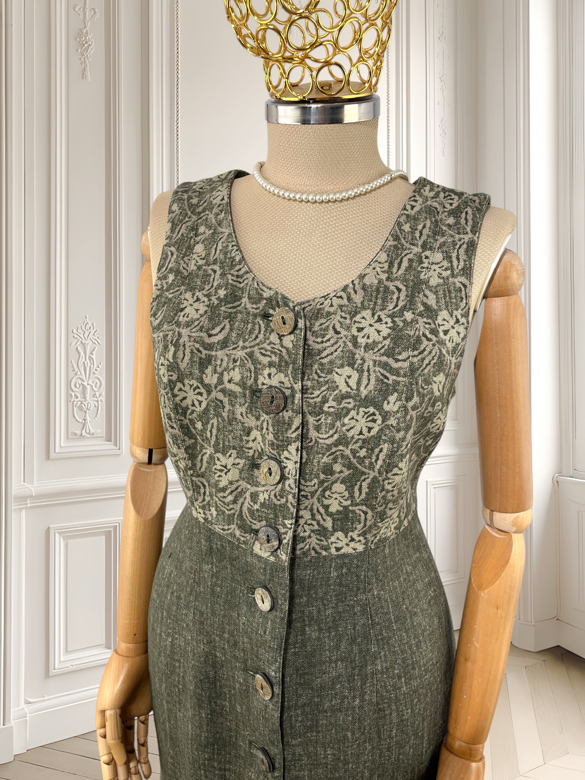 Rochie vintage din in mărimea M