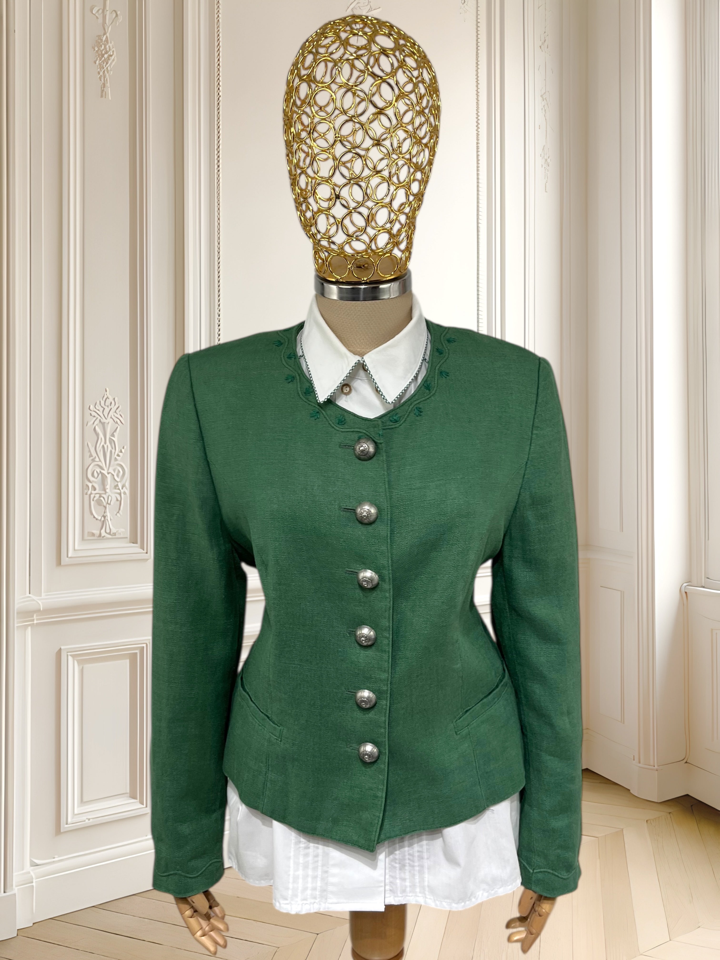 Sacou vintage din in cu nasturi metalici mărimea M