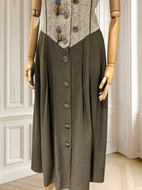 Rochie vintage din amestec de lână și vâscoză mărimea L