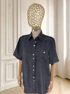 Tricou cenușiu din mătase mărimea L