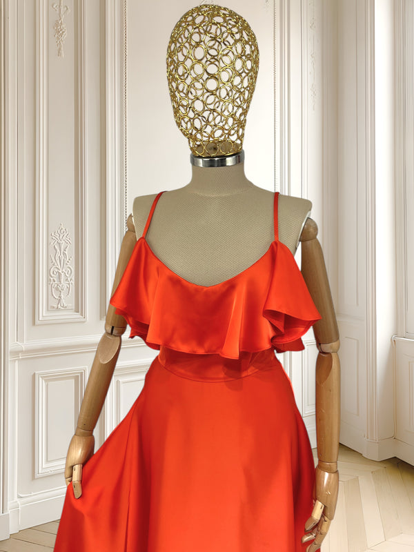 Rochie midi satinată mărimea S