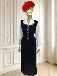 Rochie vintage din vâscoză și in mărimea L
