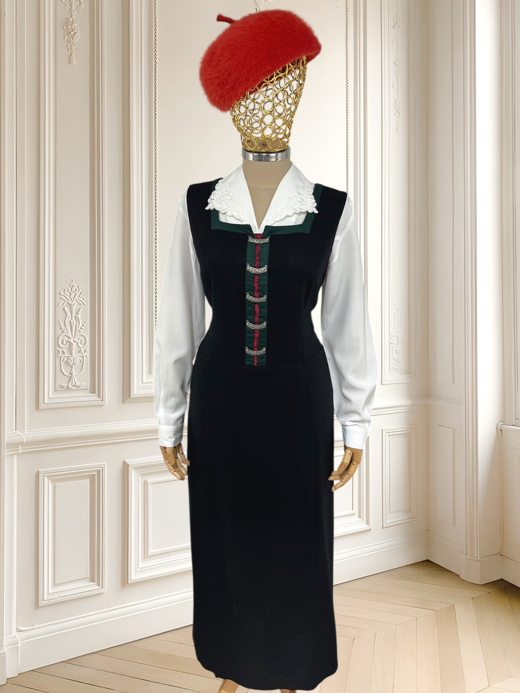 Rochie vintage din vâscoză și in mărimea L