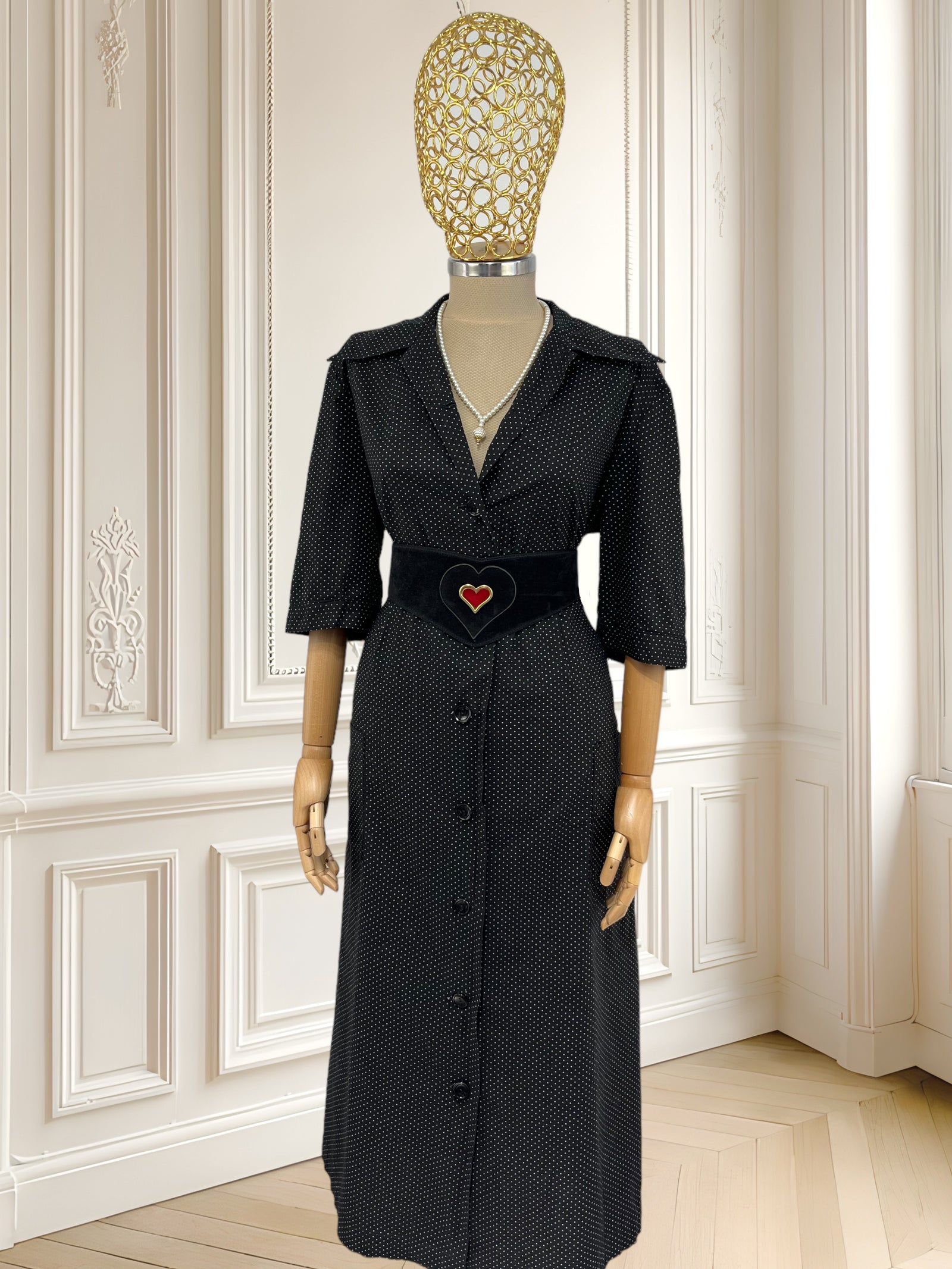 Rochie vintage din bumbac mărimea L