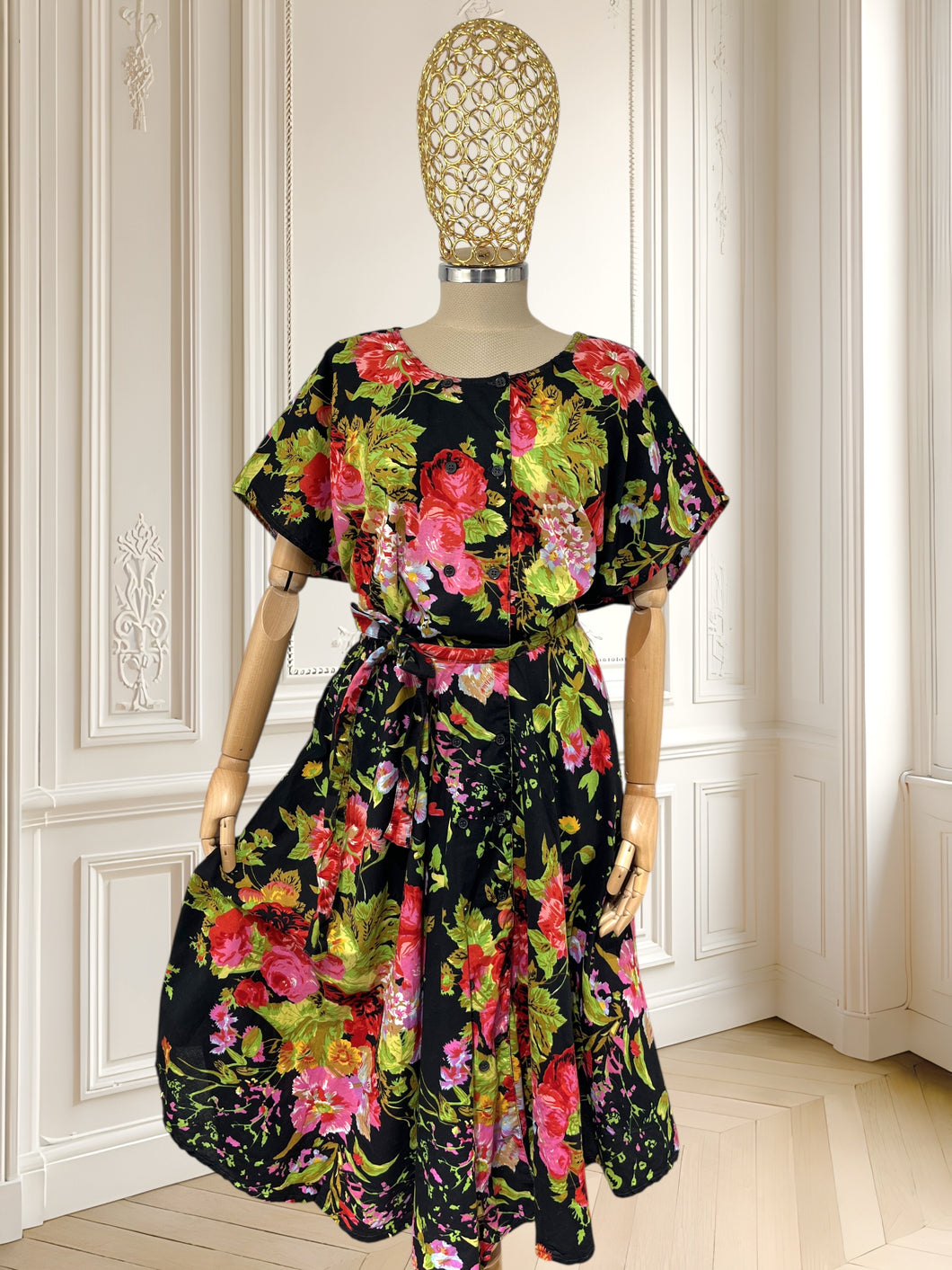 Rochie vintage din bumbac mărimea XL