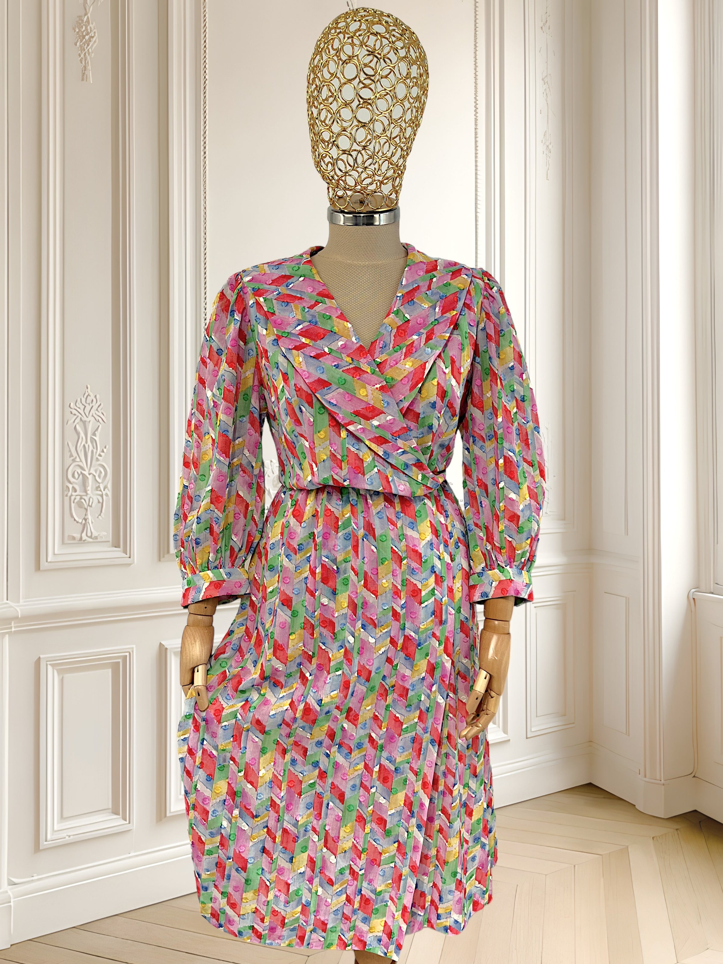 Rochie vintage lucrată manual mărimea S