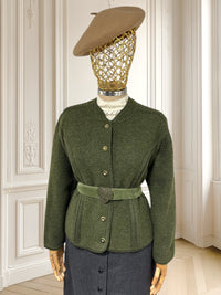 Cardigan vintage din lână pură potrivit pentru M/L