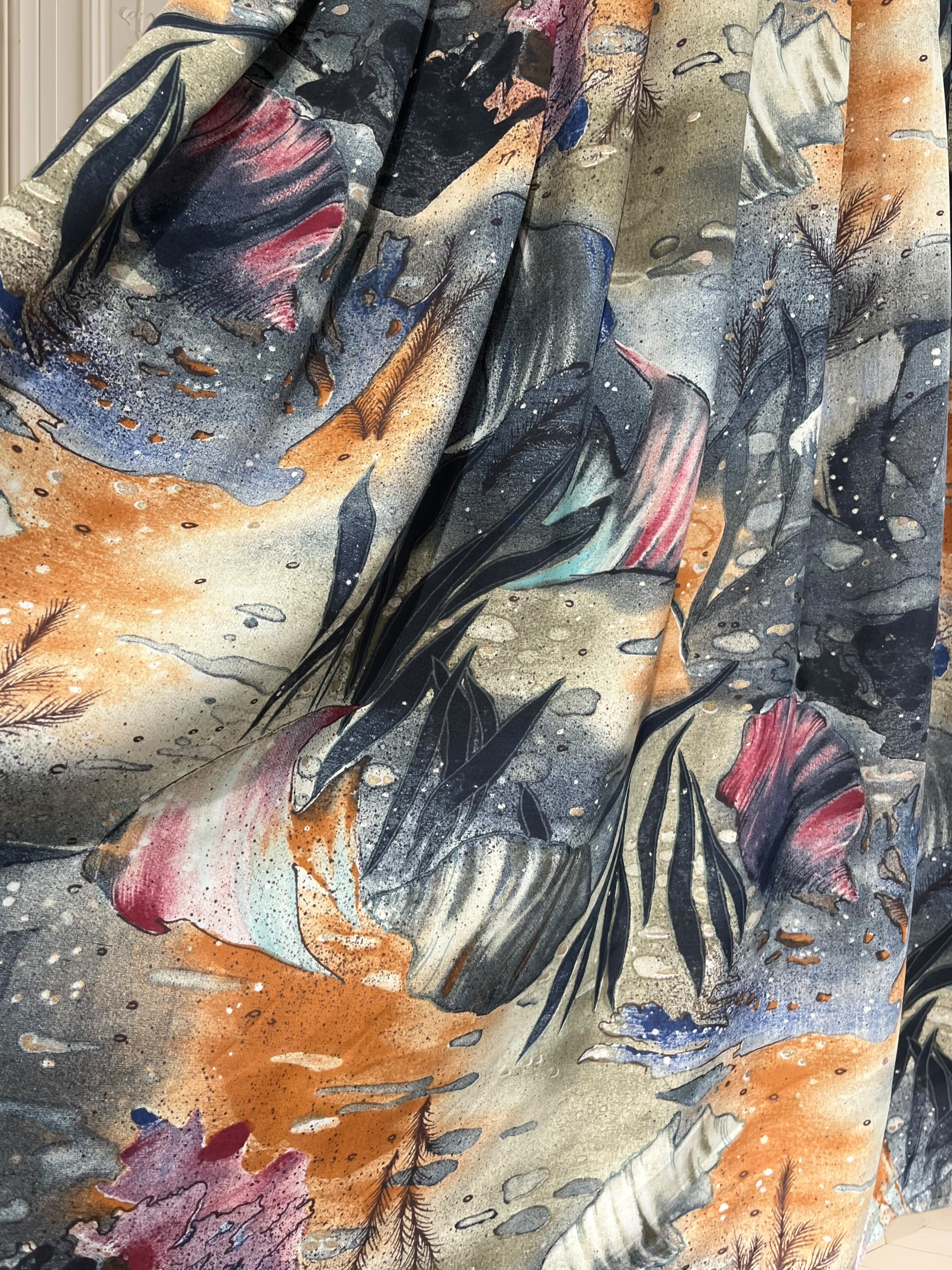 Fustă cu imprimeu din vâscoză mărimea M