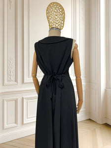 Rochie vintage neagră cu talie accentuată mărimea L